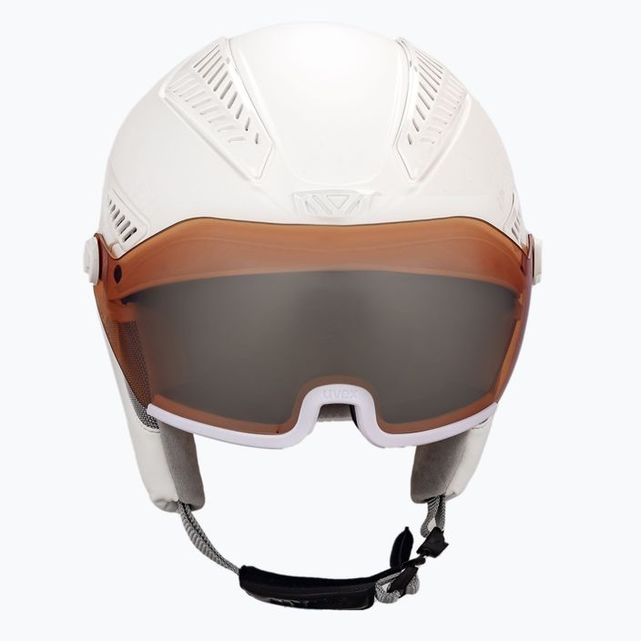 Шолом лижний жіночий  UVEX Hlmt 600 visor білий 56/6/236/50 2