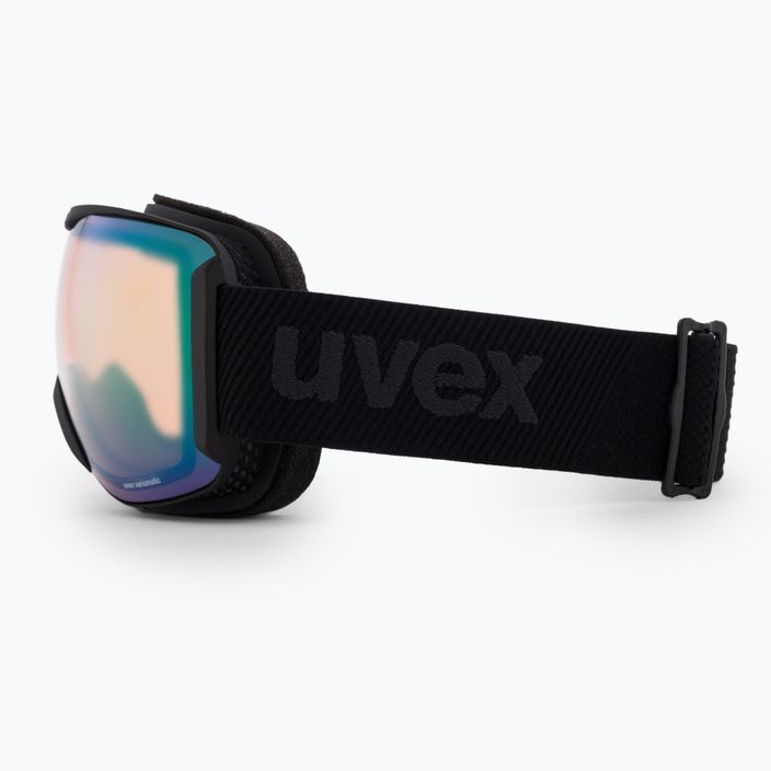 Маска лижна UVEX Downhill 2100 V black mat/mirror green variomatic/clear 55/0/391/2130 4