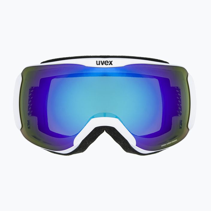 Маска лижна  UVEX Downhill 2100 CV white mat/mirror blue colorvision green 55/0/392/10 7