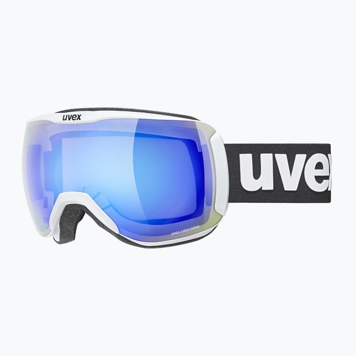 Маска лижна  UVEX Downhill 2100 CV white mat/mirror blue colorvision green 55/0/392/10 8