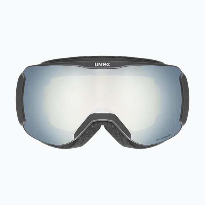 Гірськолижні окуляри UVEX Downhill 2100 CV чорні матові/дзеркальні білі/зелені 2