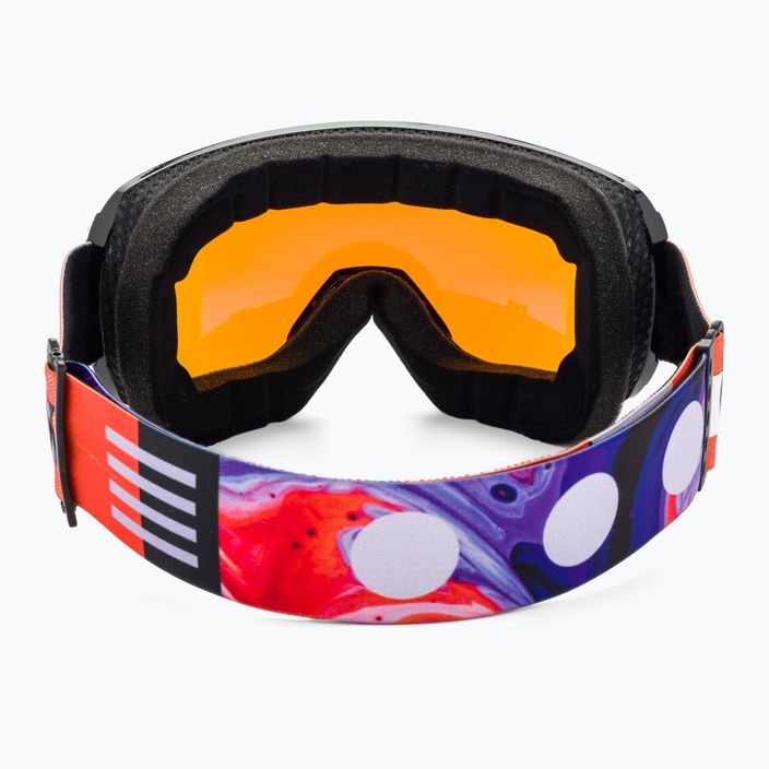 Гірськолижні окуляри UVEX Downhill 2100 CV S2 чорні блискучі/дзеркально-червоні/помаранчеві 3