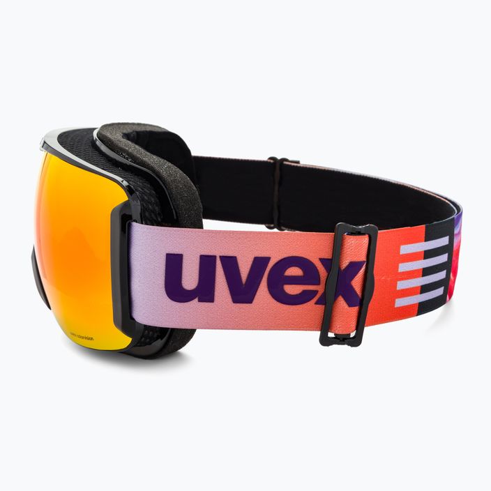 Гірськолижні окуляри UVEX Downhill 2100 CV S2 чорні блискучі/дзеркально-червоні/помаранчеві 4