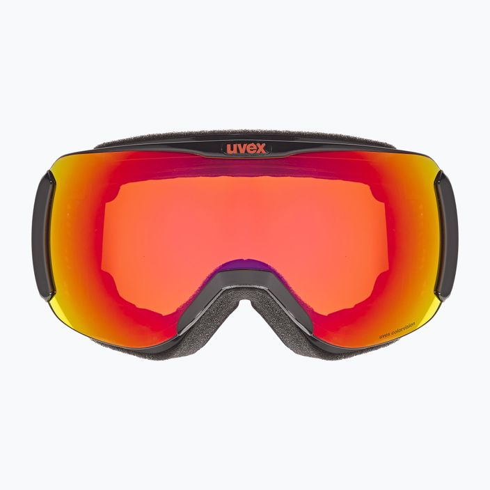 Гірськолижні окуляри UVEX Downhill 2100 CV S2 чорні блискучі/дзеркально-червоні/помаранчеві 6