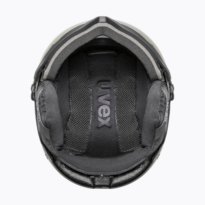 Гірськолижний шолом UVEX Wanted Visor Pro V чорний матовий/варіоматовий дим 10