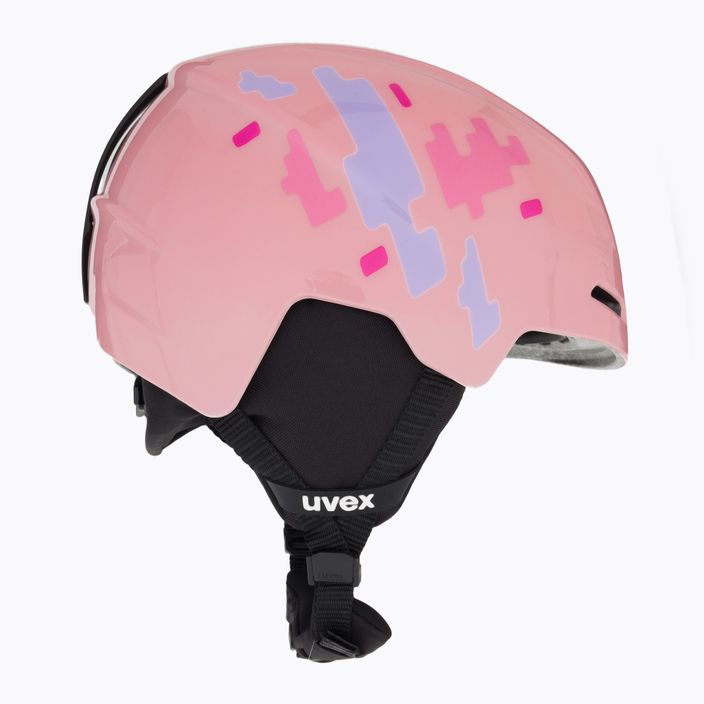 Дитячий гірськолижний шолом UVEX Viti рожевий пазл 4