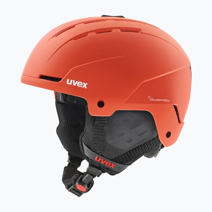 Гірськолижний шолом UVEX Stance fierce red матовий 6