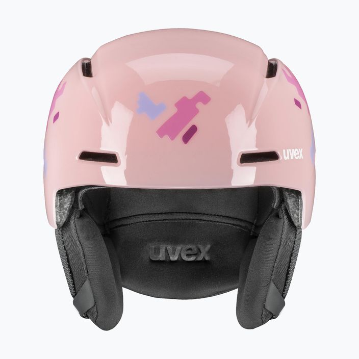 Дитячий гірськолижний шолом UVEX Viti рожевий пазл 7