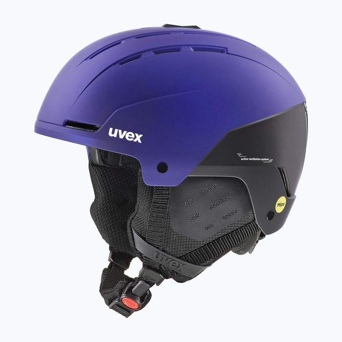 Гірськолижний шолом UVEX Stance Mips фіолетовий баш/чорний матовий 7