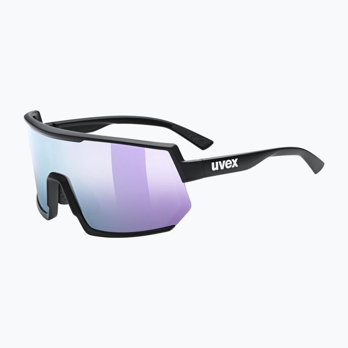Окуляри сонцезахисні UVEX Sportstyle 235 black mat/mirror lavender