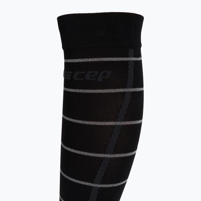 Компресійні шкарпетки для бігу жіночі CEP Reflective чорні WP405Z 3