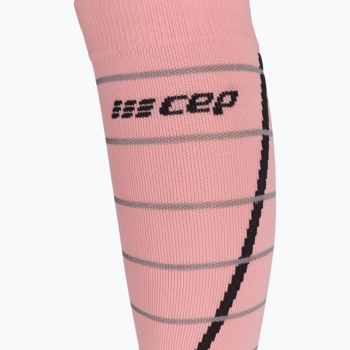 Компресійні шкарпетки для бігу жіночі CEP Reflective рожеві WP401Z 3