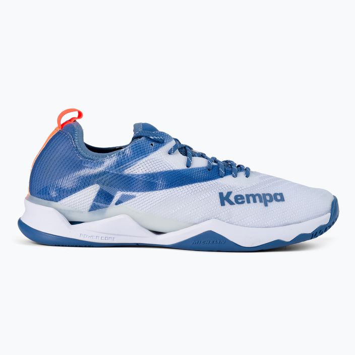 Взуття для гандболу чоловіче Kempa Wing Lite 2.0 біло-синє 200852003 2