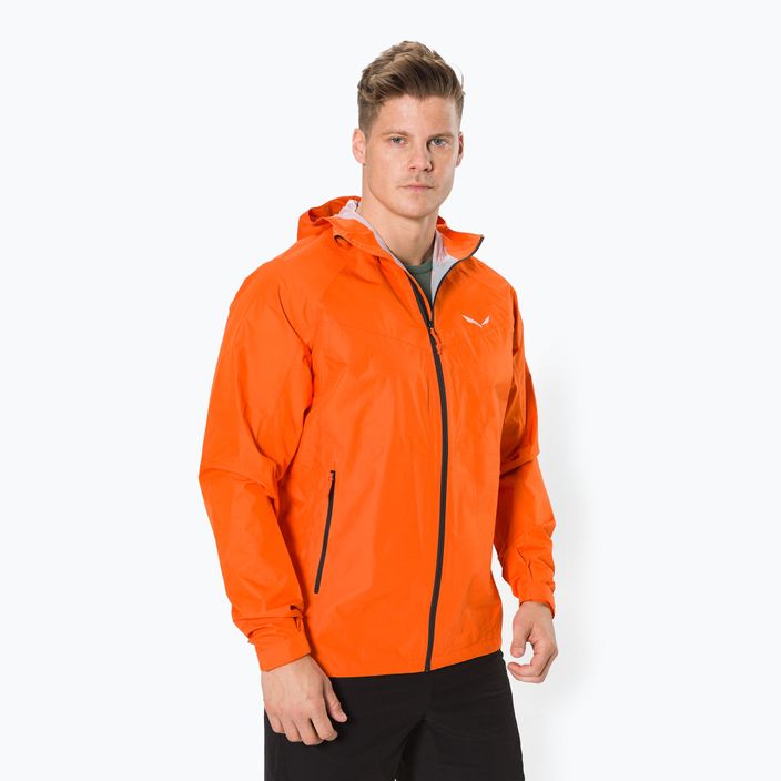 Куртка дощовик чоловіча Salewa Puez Aqua 3 PTX помаранчева 00-0000024545