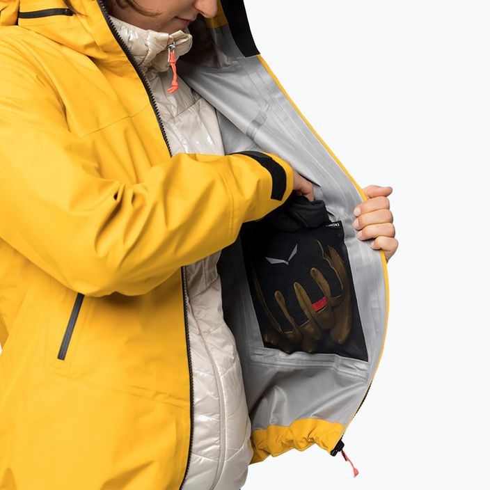 Куртка дощовик жіноча Salewa Ortles GTX 3L жовта 00-0000028455 4