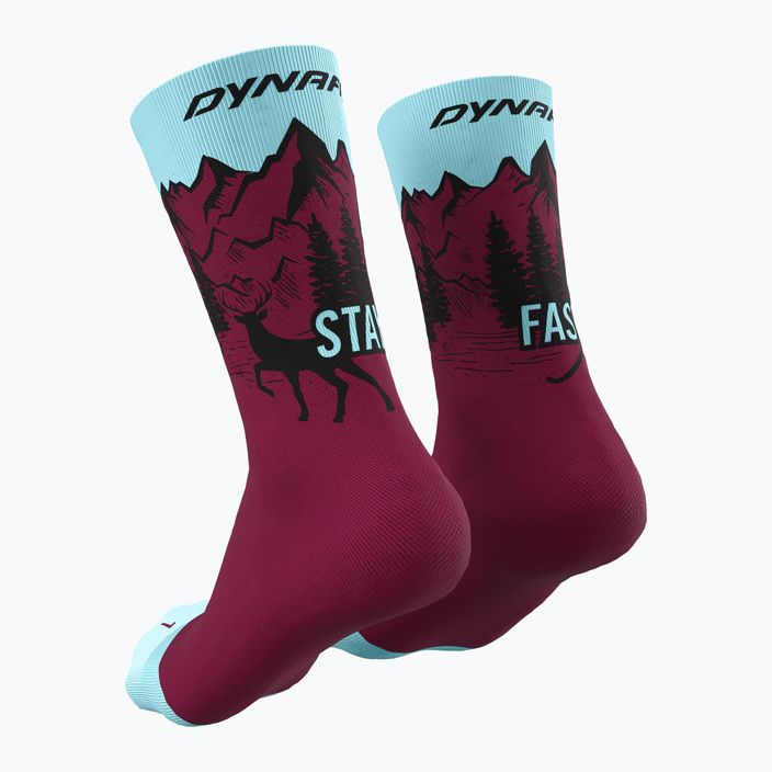 Шкарпетки для бігу DYNAFIT Stay Fast SK beet red 2