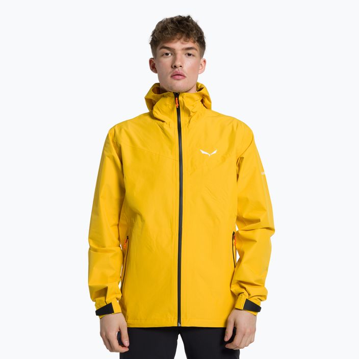 Куртка дощовик чоловіча Salewa Puez Aqua 4 PTX 2.5L жовта 00-0000028615