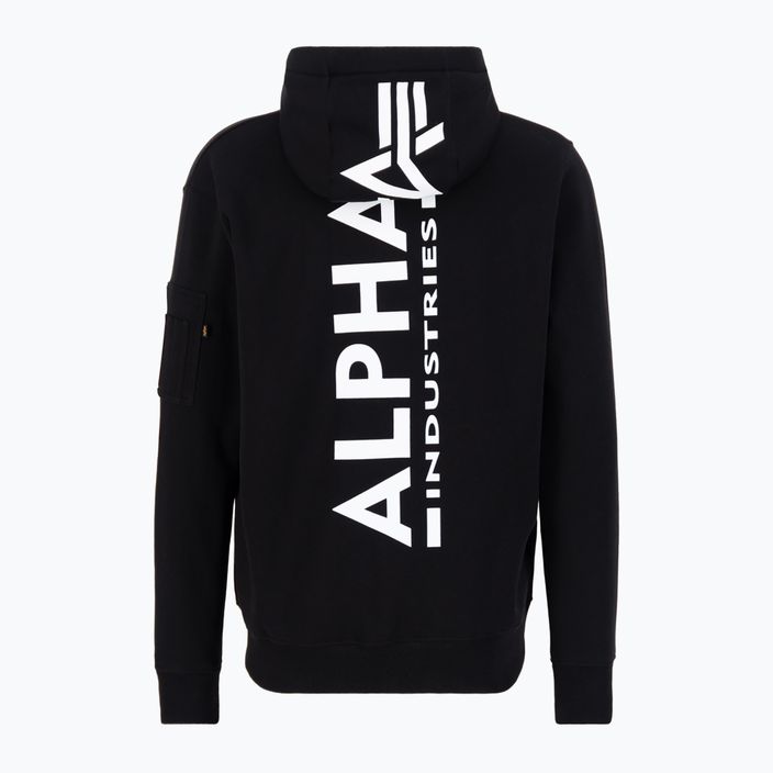 Кофта чоловіча Alpha Industries Back Print Zip black 2