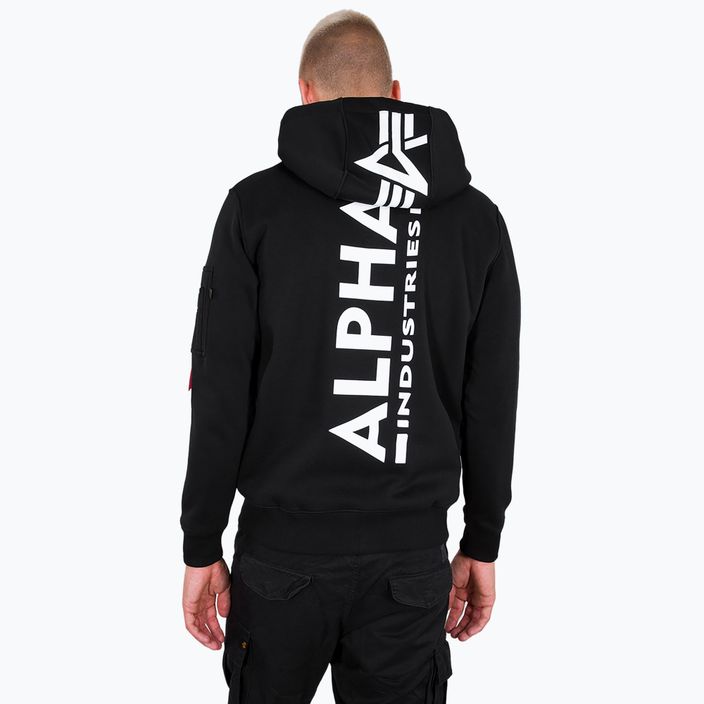 Кофта чоловіча Alpha Industries Back Print Zip black 3