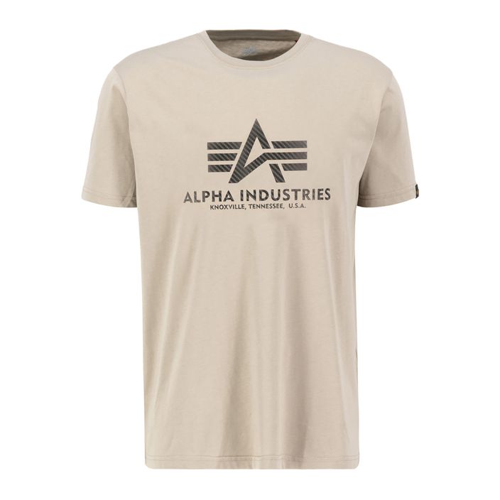 Футболка чоловіча Alpha Industries Basic T Carbon vintage sand 2