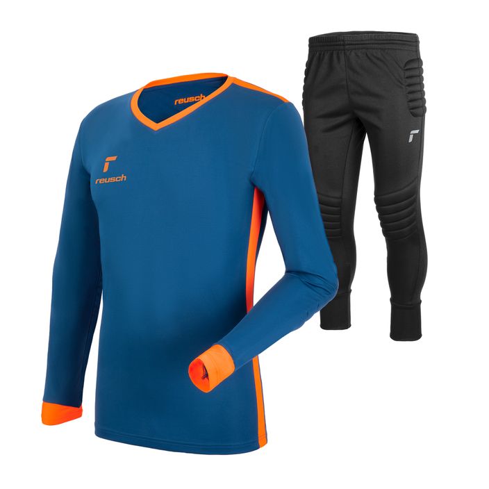 Воротарський комплект дитячий Reusch Match Set Junior футболка+штани синьо-чорний 2