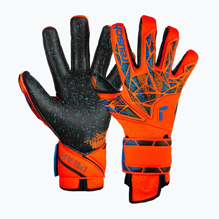 Воротарські рукавиці Reusch Attrakt Fusion Guardian гіперпомаранчеві/сині/чорні
