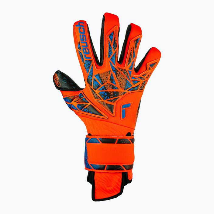 Воротарські рукавиці Reusch Attrakt Fusion Guardian гіперпомаранчеві/сині/чорні 2