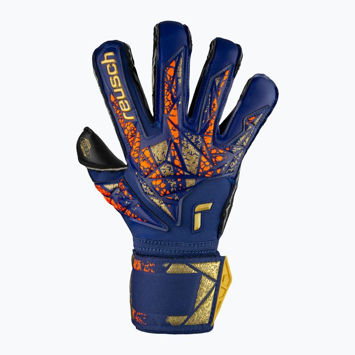 Воротарські рукавиці Reusch Attrakt Gold X Evolution преміум класу сині/золоті/чорні 2