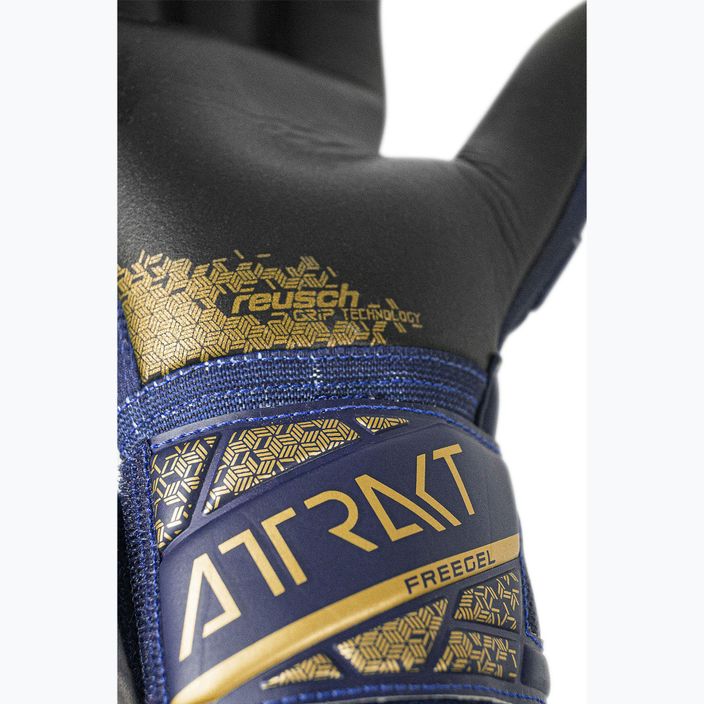 Воротарські рукавиці Reusch Attrakt Freegel Silver преміум сині/золоті/чорні 8