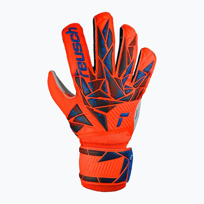 Воротарські рукавиці Reusch Attrakt Solid гіперпомаранчеві/електрично-сині 2