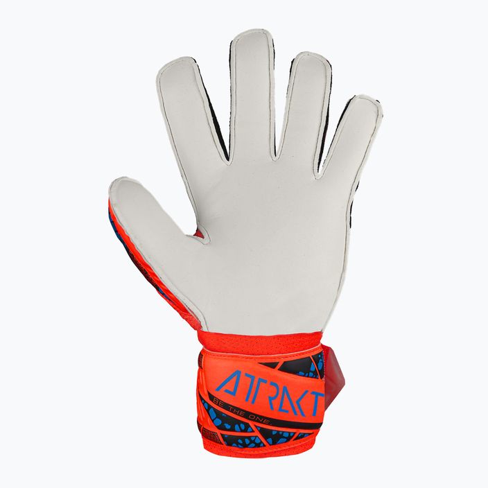 Дитячі воротарські рукавиці Reusch Attrakt Solid Finger Support Junior hyper orng/elec сині 3
