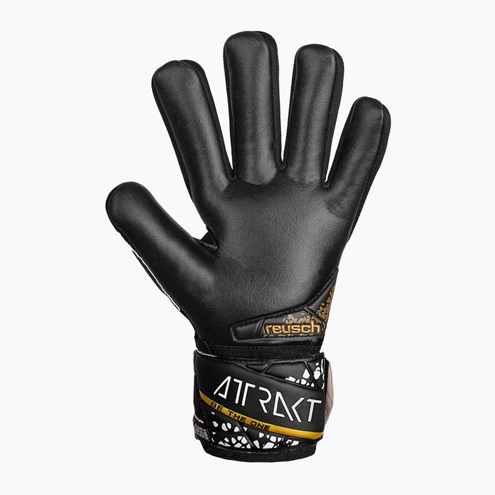 Воротарські рукавиці Reusch Attrakt Silver NC Finger Support Junior чорні/золоті/білі/чорні 3