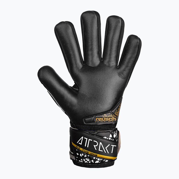 Воротарські рукавиці Reusch Attrakt Silver NC Finger Support чорний/золотий/білий/чорний 3