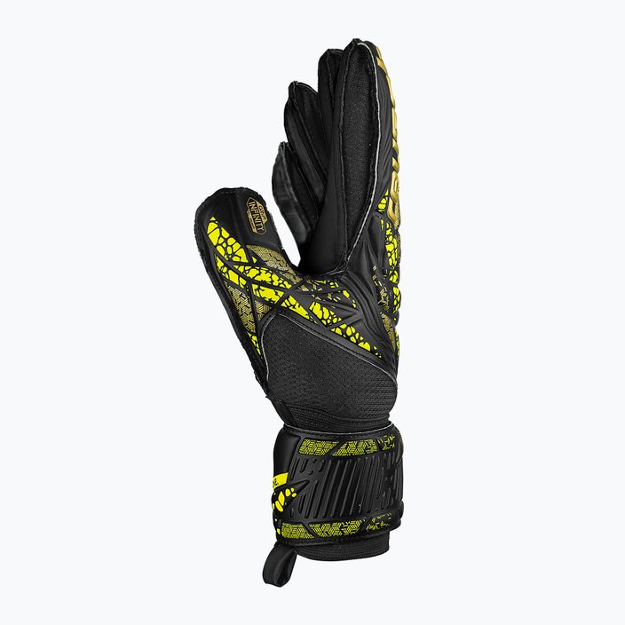 Воротарські рукавиці Reusch Attrakt Infinity Finger Support чорні/золоті/жовті/чорні 4