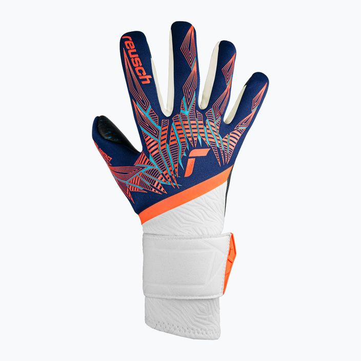 Воротарські рукавиці Reusch Pure Contact Fusion преміум сині/електричний оранжевий/чорні 2