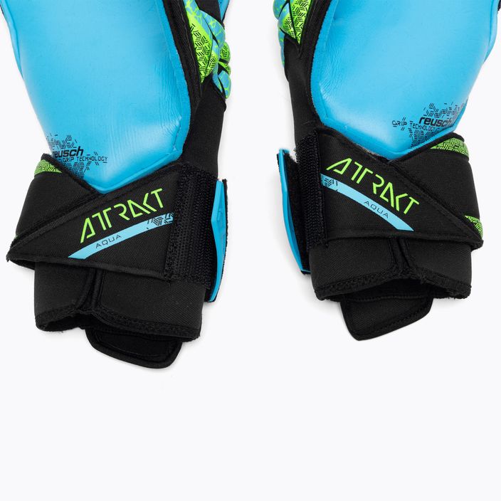 Воротарські рукавиці Reusch Attrakt Aqua Evolution чорні/флоу лайм/аква 5