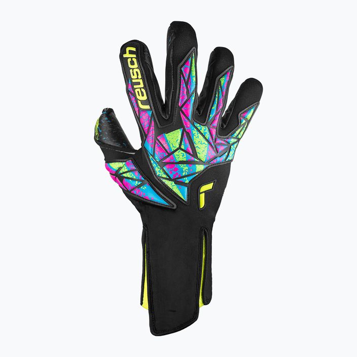 Воротарські рукавиці Reusch Attrakt Fusion без лямок чорні/безпечно-жовті/чорні 2