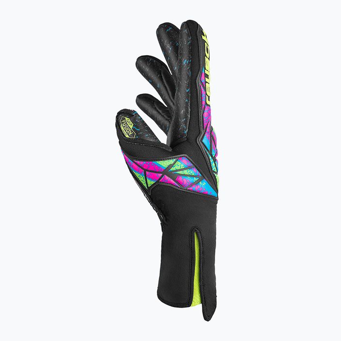 Воротарські рукавиці Reusch Attrakt Fusion без лямок чорні/безпечно-жовті/чорні 4