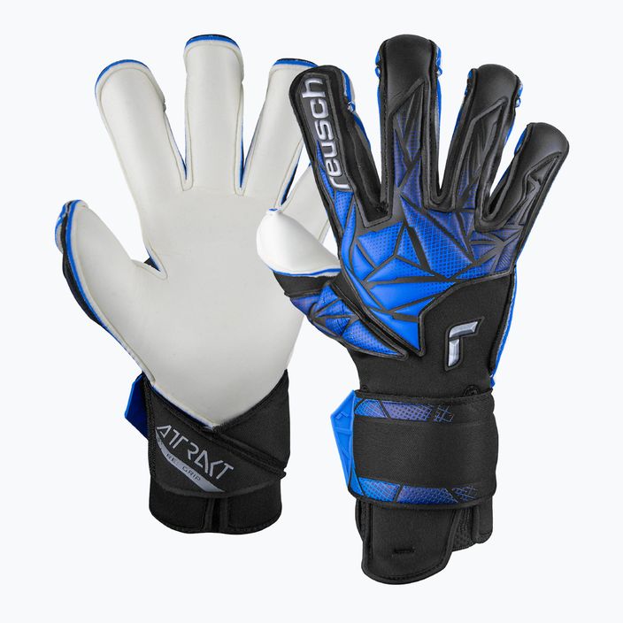 Воротарські рукавиці Reusch Attrakt RE:GRIP чорні/електричні сині