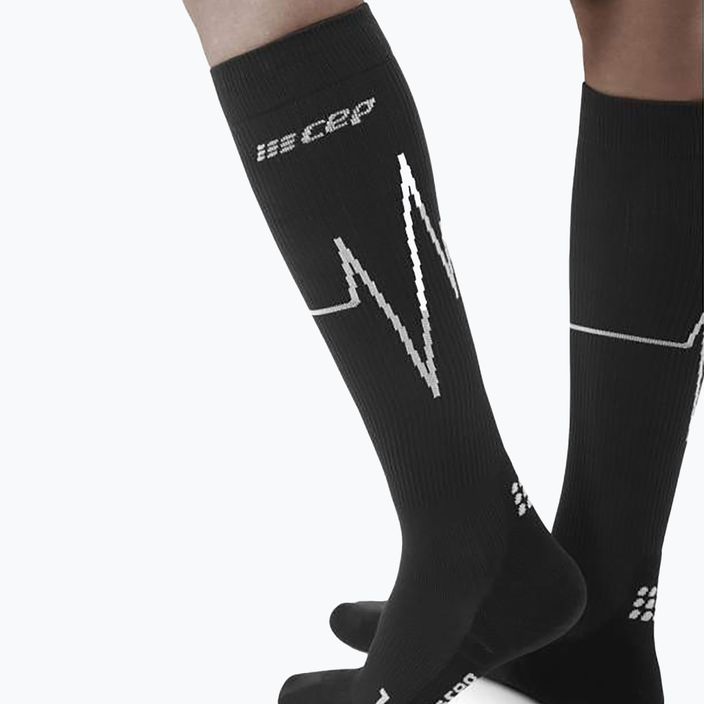 Компресійні шкарпетки для бігу жіночі CEP Heartbeat чорні WP20KC3 6