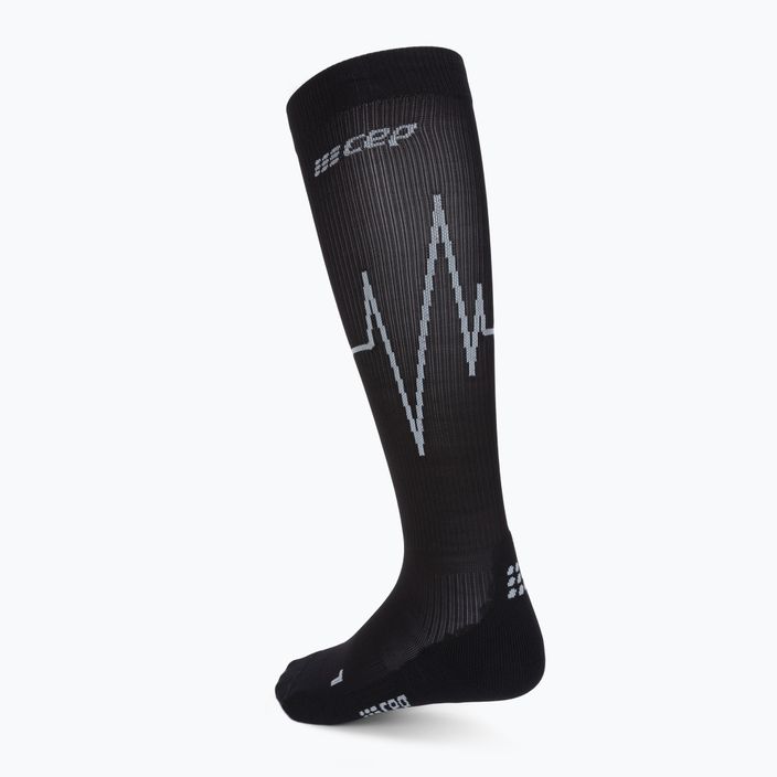 Компресійні шкарпетки для бігу чоловічі CEP Heartbeat чорні WP30KC2 2