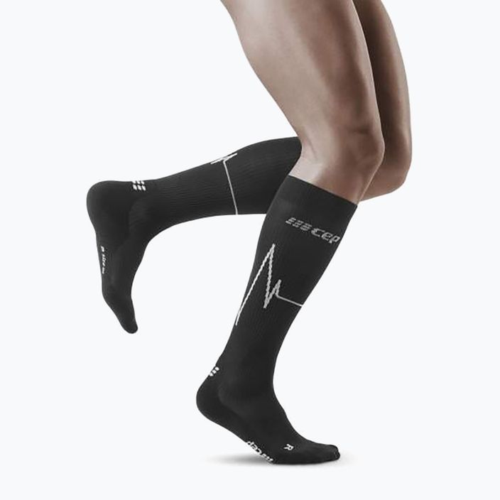 Компресійні шкарпетки для бігу чоловічі CEP Heartbeat чорні WP30KC2 4