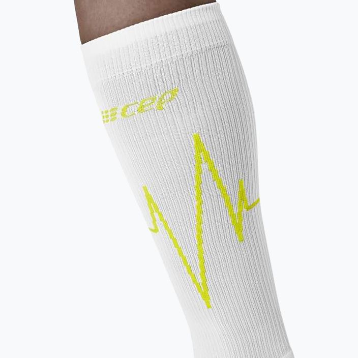 Компресійні шкарпетки для бігу чоловічі CEP Heartbeat білі WP30PC2 8