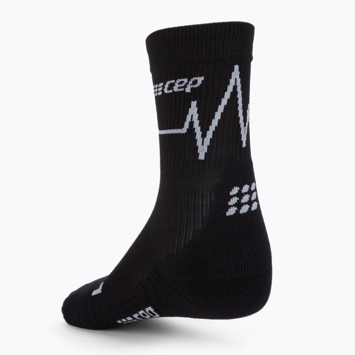 Компресійні шкарпетки для бігу жіночі CEP Heartbeat чорні WP2CKC2 2