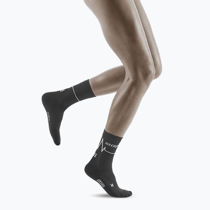 Компресійні шкарпетки для бігу жіночі CEP Heartbeat чорні WP2CKC2 4