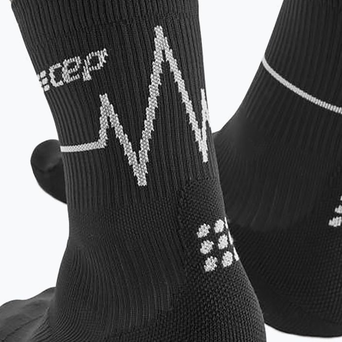 Компресійні шкарпетки для бігу жіночі CEP Heartbeat чорні WP2CKC2 6