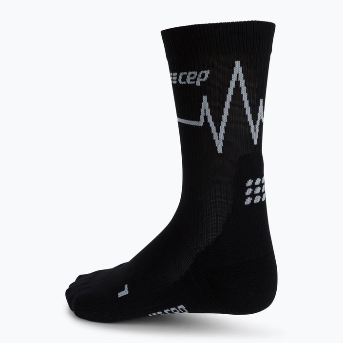 Компресійні шкарпетки для бігу чоловічі CEP Heartbeat чорні WP3CKC2 2