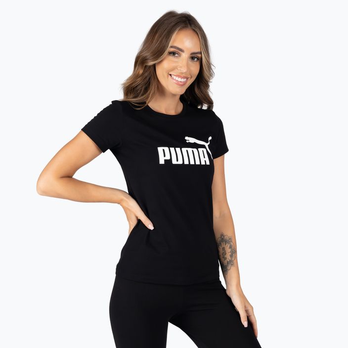 Футболка для тренувань жіноча PUMA ESS Logo Tee чорна 586774 01