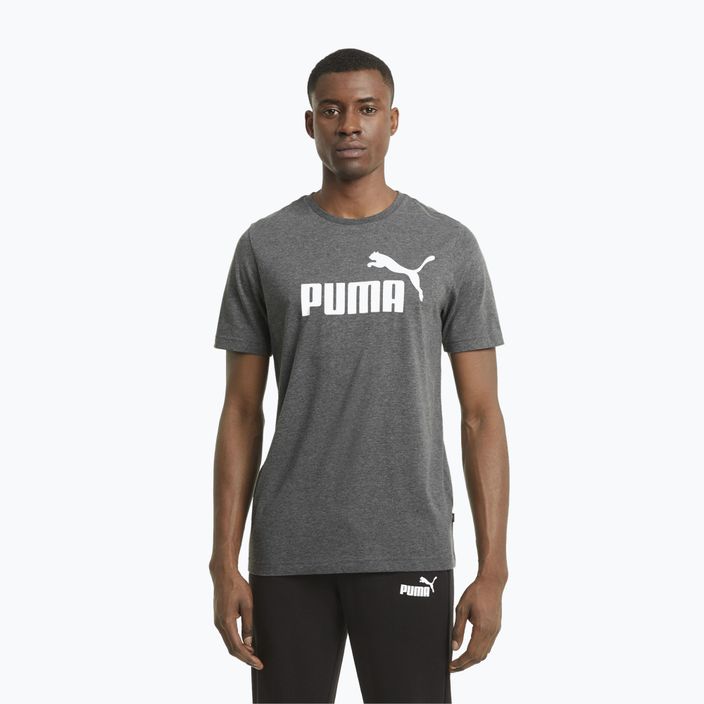 Чоловіча футболка PUMA Essentials Heather Tee пума чорна