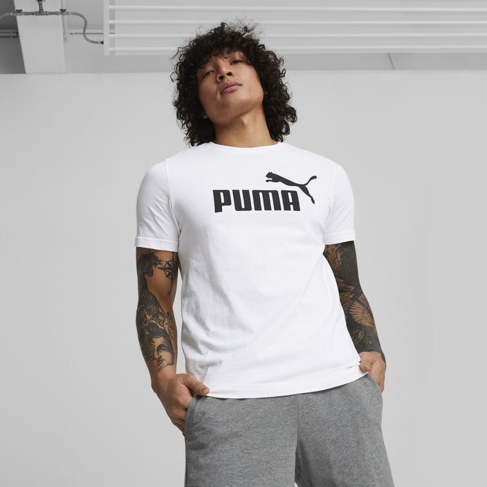 Футболка  чоловіча PUMA Ess Logo Tee puma white 3